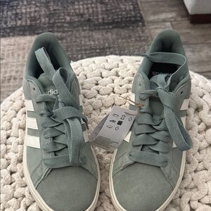 Adidas Mint Green Sneakers with White Accents. NWOB